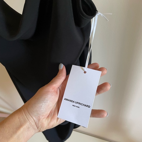 NWT Amanda Uprichard Janet Dress in Black Size XL - Picture 8 of 11